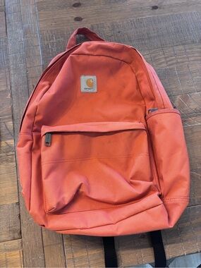 Carhartt Men's Coral-Orange Backpack with Front Pocket